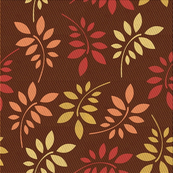 Ahgly Company Machine Washable Indoor Square Transitional Dark Red Area Rugs, 7' Square