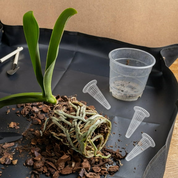 NICEXMAS Flower Pot Mesh Pad Transparent 10Pcs 5.1x2.9x2.9in PP