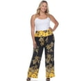 thumbnail image 2 of White Mark Women's Plus Size Floral Paisley Printed Palazzo Pants, 2 of 5