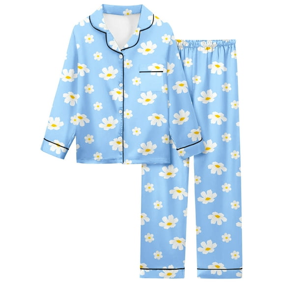 Girls Pajamas Set Sleepwear Toddler Long Sleeve Jammies Kids Sleepwear 3-12 Years