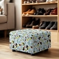thumbnail image 4 of Xixirimido Colored Cow Spot Pattern Ottoman Cover Rectangle Storage Ottoman Slipcover Stretch Footrest Stool Covers with Elastic Band for Rectangle and Square Ottoman, Large, 4 of 7