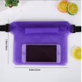 thumbnail image 3 of Bolsa impermeable con cinturón ajustable para garantizar la seguridad y sequedad de los objetos de valor del teléfono móvil, adecuada para la playa, senderismo, etc. (2 piezas) (naranja+púrpura), 3 of 5