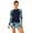 Blue + Green, variant on IBTOM CASTLE Women Two Piece Rash Guard Long Sleeve Swimsuits Sets UPF 50+ Cropped Swim Shirt with Boyshort Bottom Bathing Suits L Blue + Green