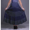 thumbnail image 3 of Bimba Women Skirts Long Bohemian Gypsy 5 Tier Cotton Printed Long Skirts, 3 of 5