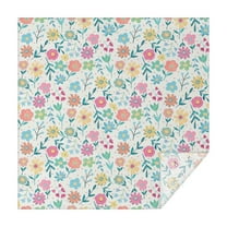 Pioneer Flower Floral Print Pattern Square Tablecloth,Waterproof Square Table Cover,Wipeable Spillproof Washable Table Cover for Home Kitchen Party Decor 42"X42"(107x107cm)