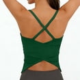 thumbnail image 6 of cocolona Womens Summer Workout Crop Tank Tops Crew Neck Cross Backless Slim Fit Shirts Outdoor Lightweight Tees Yoga Blouses, 6 of 6