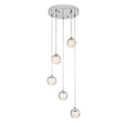 thumbnail image 2 of Modern Pendant Lights, 5-Light LED Chandeliers, Contemporary Crystal Globe Pendant Light Fixtures for Living Room, Bedroom, Kitchen Island and Entryway, 2 of 6
