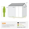 thumbnail image 3 of 8x6 Metal Garden Shed - Outdoor Storage House w/ Doors, Window & Vents - White, 3 of 9