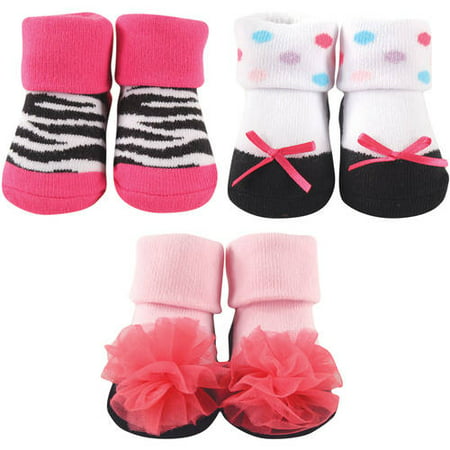 Baby Girl Socks Giftset, 3-Pack (Best Gifts For 3 Month Old Baby Girl)
