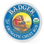 Badger Aromatic Chest Rub, Eucalyptus & Mint, 0.75 oz