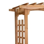 All Things Cedar PA96 6-Ft Garden Wooden Traditional Archway Pagoda Arbor - 71L x 35W x 87