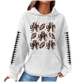thumbnail image 2 of Simua Sweat à Capuche Tendance pour Femmes Manches Longues Imprimé Rugby Amusant Chandail Décontracté Sport Jour de Match, 2 of 4