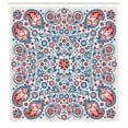 thumbnail image 2 of Ambesonne Paisley Shower Curtain, Floral Ornate Pattern Folk, 69"Wx75"L, Sea Blue, 2 of 4
