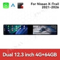 thumbnail image 3 of ZWNAV Dual 12.3 inch Screen Car Radio For Nissan X-Trail 2021-2026 Android GPS Navigation Multimedia Video Player Stereo Receiver Head Unit, 3 of 15