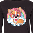 thumbnail image 4 of Inktastic Corgi Dog Lover Rainbow Long Sleeve Youth T-Shirt, 4 of 5