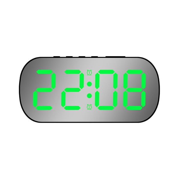 Advancent Reloj de con función de alarma Reloj despertador digital conjuntos de alarmas Modo nocturno 1. Solo pantalla Electrodomésticos luz verde negra