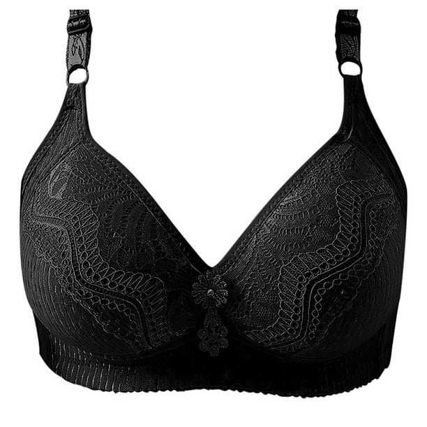 Qcmgmg Push Up for Women Plus Size Minimizer Bras Female Solid Full