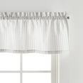 thumbnail image 2 of Martha Stewart Ticking Stripe 3 Piece Valance & Tier Set, White/Grey, Rod Pocket, Indoor, Adult, 56" x 36", 2 of 6