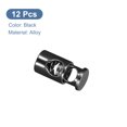 thumbnail image 3 of Uxcell 12pcs Single Hole Spring Cord Locks 0.2" Diameter Metal Toggle Stoppers Sliding Cord Fastener Slider Black, 3 of 5