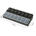 thumbnail image 2 of Pill Organizer with Letters Double Rows 14 Grids Independent Lid Sealing 7 Days Weekly Tablet Box Home Supply, 2 of 7
