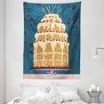 thumbnail image 1 of Dessert Tapestry, Crumb Coated Birthday Cake Cherry Encircled Drippy Frosting on Side with Candles, Wall Hanging for Bedroom Living Room Dorm Decor, 60W X 80L Inches, Multicolor, by Ambesonne, 1 of 2