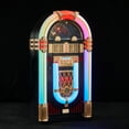 thumbnail image 3 of Arkrocket x Elvis Presley Jukebox Saturn V Full Size Bluetooth Vinyl Record Jukebox CD Player Vintage Radio Retro Turntable Classic Jukebox with Black Stand (Elvis Saturn V + Stand - Black), 3 of 7