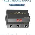 thumbnail image 2 of shiyou-RJ45 Network Switch Selector 2 in 1 Out/1 in 2 Out, 2 Port Network Hub 10/1000M, Metal Shell, Used for switcher Between External and Local Network, 2 of 4