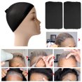 thumbnail image 3 of ZheElen 4 Pcs Bonnet de Perruque en Nylon Extensible Filet pour Cheveux Unisexe Réutilisable Snood pour Cheveux Cosplay Fournitures de Coiffure, Noir, 3 of 7