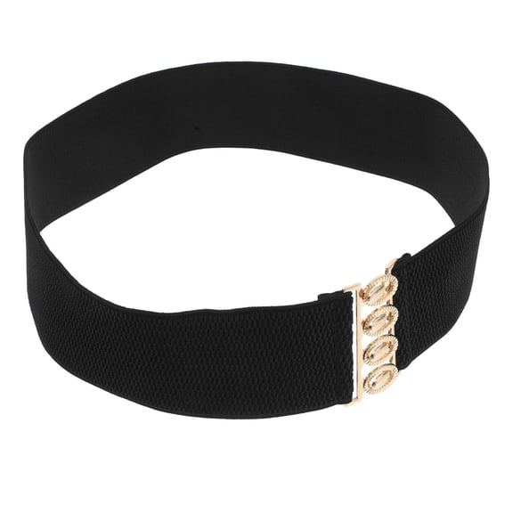 HOMEMAXS Wide Adjustable Elastic Belt for Women Black Fashionable VintageInspired Waist Corset 1.5 Inches