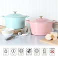 thumbnail image 4 of MARTHA STEWART Four Hollandais en Fonte Émaillée 7 QT, Bleu MARTHA, 4 of 7