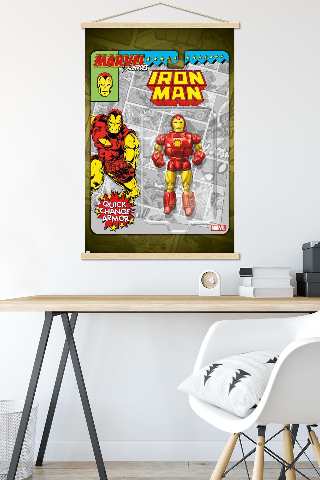 Marvel Toy Vault - Iron Man Wall Poster with Magnetic Frame, 22.375" x 34"