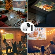 جهاز عرض صغير مع واي فاي وبلوتوث، جهاز عرض خارجي 4 K مع حامل قابل للتعديل 180 °، جهاز عرض فيلم Keystone تلقائي متوافق مع عصا التلفزيون/IOS/Android/كمبيوتر محمول، محمول 1080 P Full HD Proyector
