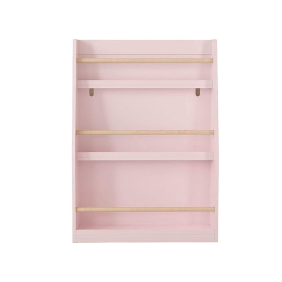 MOONRIVER 3 Tier Kids Book Shelf, Pink Finish MDF Pine Wood