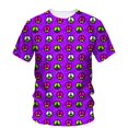 thumbnail image 1 of Nouveau T-Shirts Graphiques Logo Paix Mode Été Unisexe Tendance Couleur Imprimée Loisirs Col Rond Manches Courtes, 1 of 5