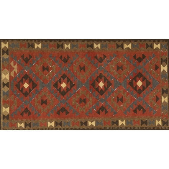 Ahgly Company Machine Washable Indoor Rectangle Contemporary Saddle Brown Area Rugs, 4' x 6'