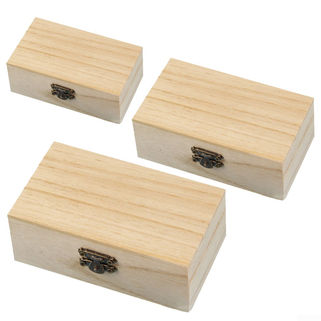 Wooden box Plain wooden storage box Keepsake box Large wooden box 