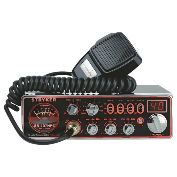 STRYKER SR65BC - 4 PIN DYNAMIC NOISE CANCELLING MICROPHONE WITH 9 FOOT CORD, IN BLACK WITH CHROME ACCENTS