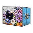thumbnail image 2 of Stained Glass Style Acrylic Plant Pot, Flower Pot with Drainage Hole, Flower Cat Planter Pot, Cute Succulent Pot, Plant Lover Gift, 2 of 7