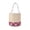 Purple & Orange, variant on Halloween Linen Candy Bucket, Sturdy Canvas Reusable Fabric Gift Tote Basket with Plaid Handle and Base, Candy Storage Hand Bag for Kids Gifts Exchanging, Holiday Party Decor - Blue & Purple