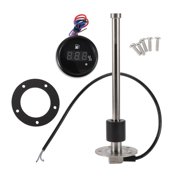 Kit de unidad de envío y medidor de combustible Unique Bargains para barco, metal de 225 mm (8.86 pulgadas), tono plateado y negro, 0-190 Ohm