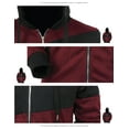 thumbnail image 4 of Ma Croix Mens Casual Jacket and Sweater Elastic Urban Active Biker Slim Fit, 4 of 4