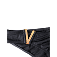 thumbnail image 2 of Victoria's Secret Bling Gold Tone V- Hardware Brazilian Bikini Swim Bottom Black Size Medium NWT, 2 of 3