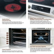 Rangaire RRE303GS 30 Glass Touch Electric Range Oven - Stainless Steel, Infrared Stove Burners, True Convection, Self Cleaning, Easy Reach Racks