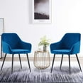 thumbnail image 6 of KEIVVAKN Velvet Dining Chairs Dining Room Set of 2 Armchair Upholstered Seat Blue, 6 of 10