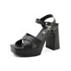 thumbnail image 3 of Sandalia con tacon Unica 2615 para Dama con Ajuste Hebilla Casual negro 25.5, 3 of 5