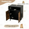thumbnail image 5 of Pefilos 29" Wood Hidden Cat Litter Box Enclosure with Entry and Open Compartment, Cat Houses Condo Furniture Cabinet, Brown, 5 of 7
