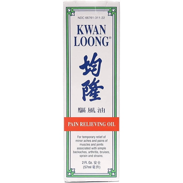Aceite de masaje Kwan Loong para aliviar el dolor, 60 ml, con aceite de mentol