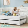 thumbnail image 3 of Kselythan Twin Daybed with Trundle, Day Bed with Pull Out Trundle, Twin Size Mattress Foundation with Metal Slats Support for Living Room, Bedroom and Guest Room, 3 of 6