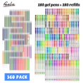 thumbnail image 4 of Feela 360 Colors Gel Pens Set 180 Unique Gel Pen Plus 180 Refills for Adult Coloring Books Drawing, 4 of 10