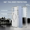 thumbnail image 2 of Rancase for iPhone 15 Pro Max Case with Magnetic Invisible Stand - Slim Translucent Design, Built-in Screen Protector, Military-Grade Drop Protection, Shockproof, MagSafe Compatible - Clear, 2 of 6